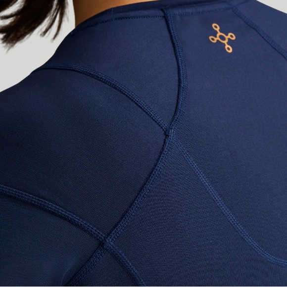 TOMMIE COPPER NAVY WOMEN’S PRO-GRADE SHORT SLEEVE SHOULDER SUPPORT SHIRT SIZE M - Picture 5 of 16